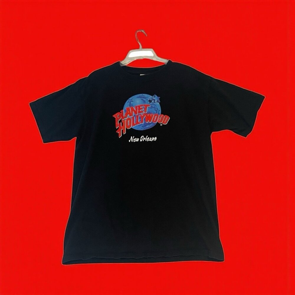 90’s VTG Planet Hollywood 1991 New Orleans T-Shirt Large Black Made In USA